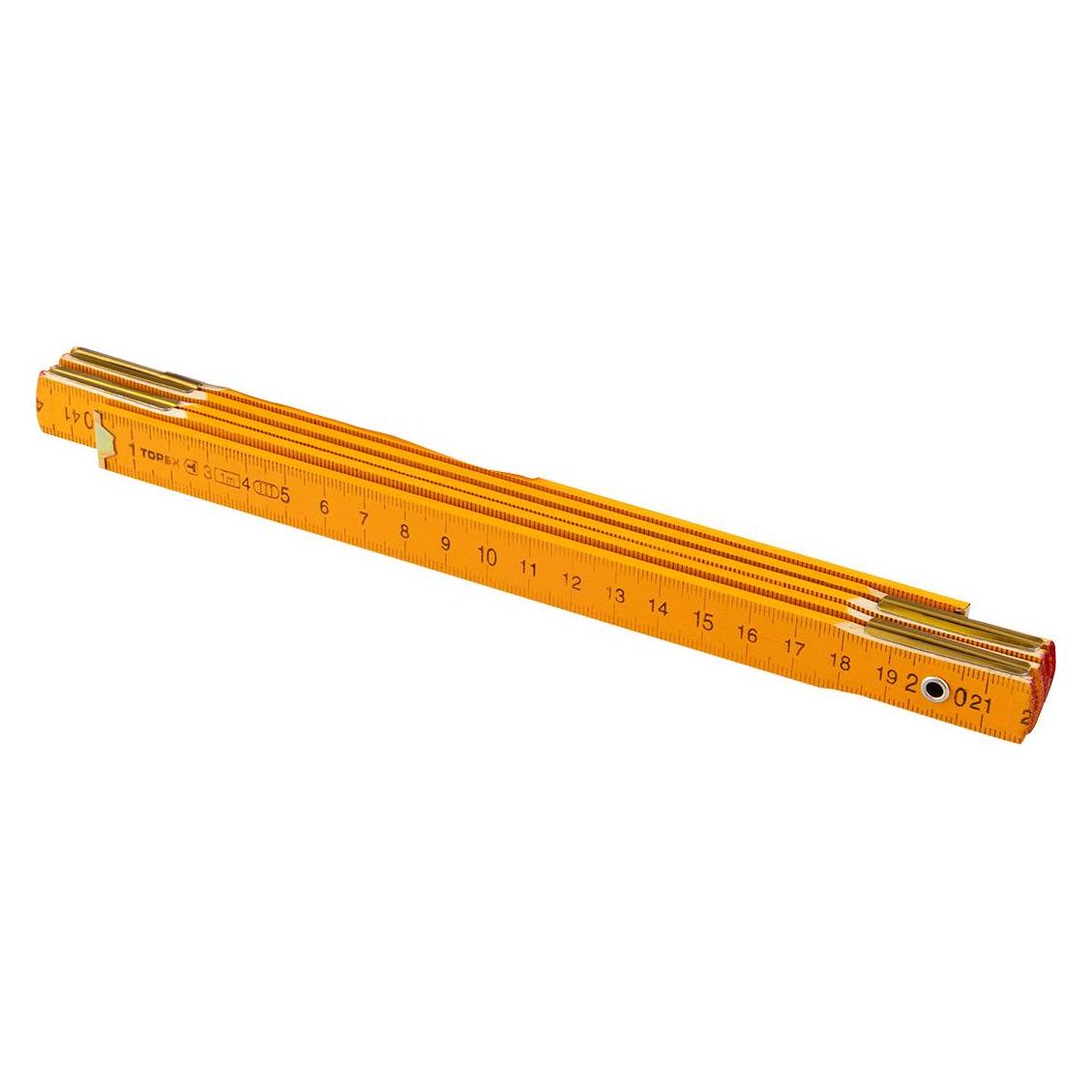 Topex Klappbares Holzmassband 1 m, gelb (1 m) (59415612)