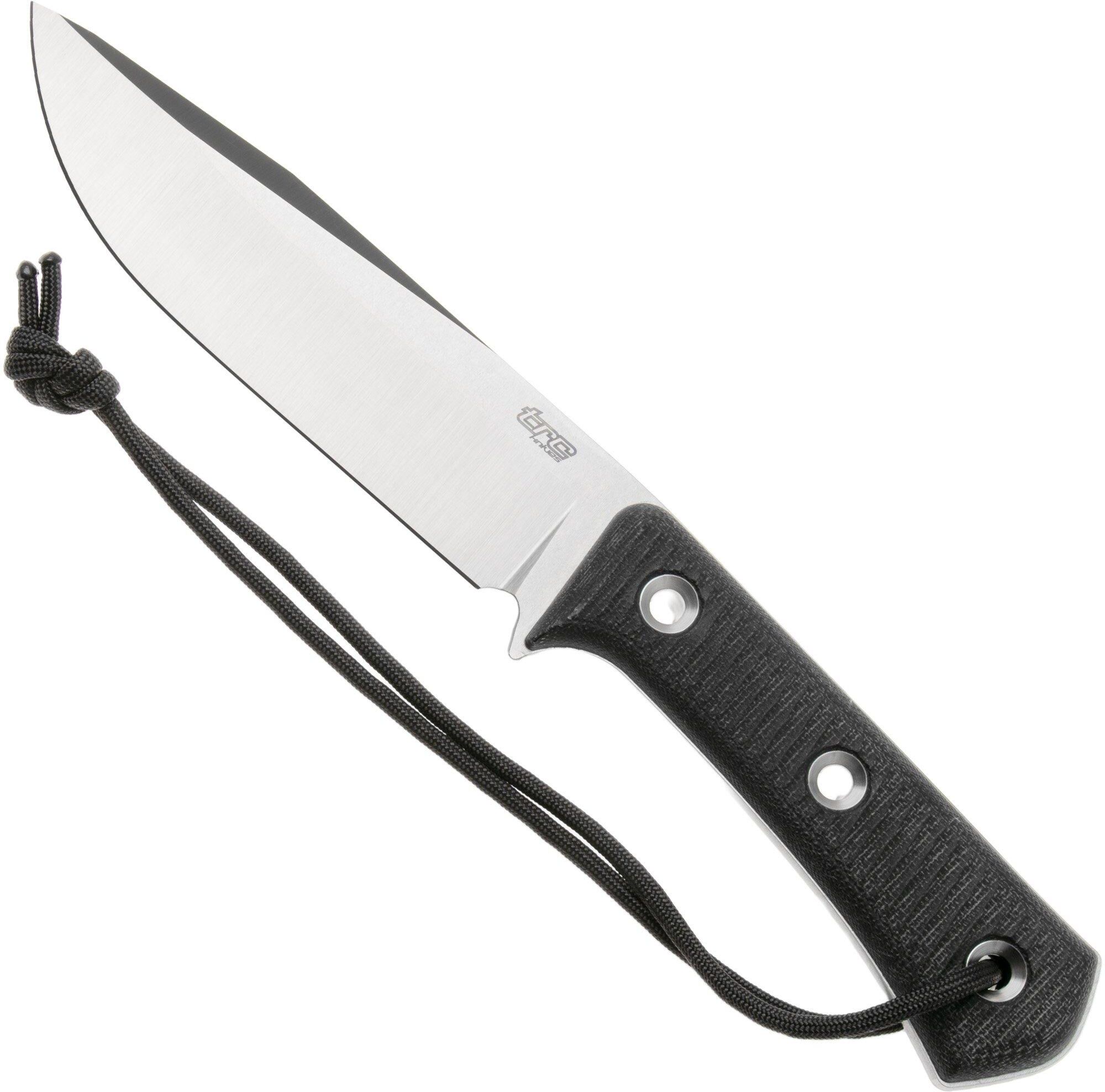 TRC Knives Apocalypse Prime, AP-PRIME-BCM, Satin Elmax, Black Canvas Micarta, coltello fisso