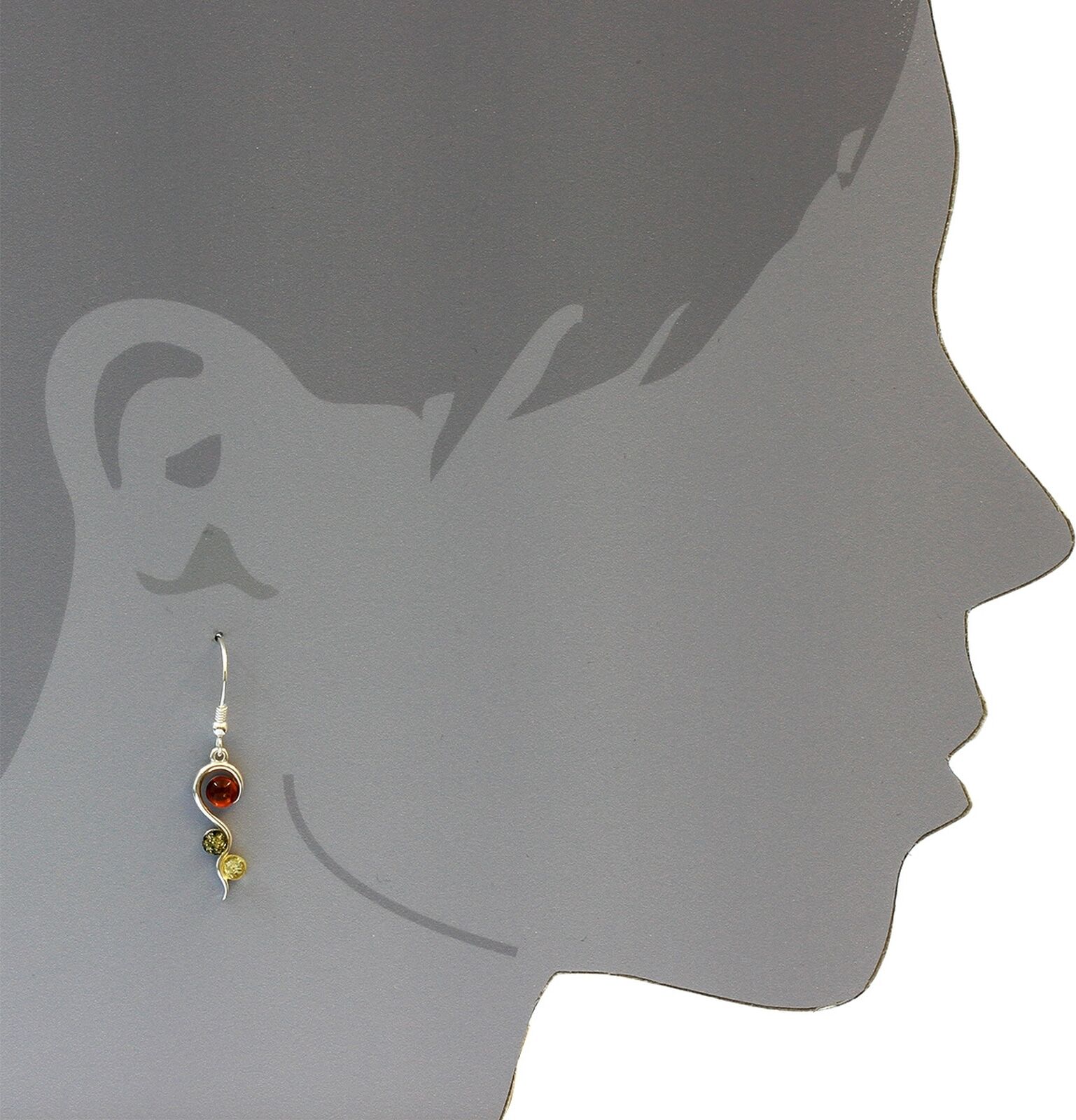 Paar Ohrhänger OSTSEE-SCHMUCK "Ostsee-Schmuck Ohrhänger Valentine Ohrhänger Valentine", weiß (weiß, neutral), Ohrringe, Damen, 41 x 9mm, Silber 925 (Sterlingsilber), Paar Ohrhänger