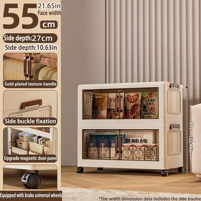 Inspire Essentials Foldable Storage Cabinet Wardrobe Organizer Large Capacity Dustproof Closet 8