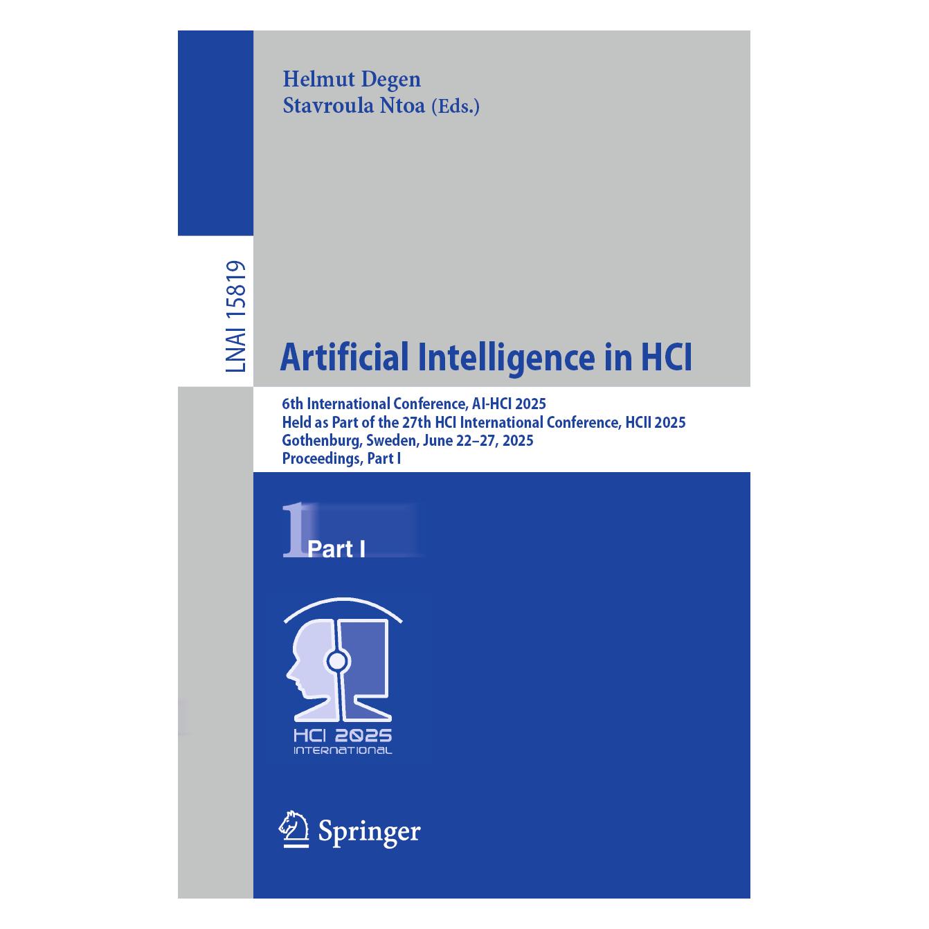 Springer Artificial Intelligence in HCI (Englisch, Softcover, Helmut Degen, Stavroula Ntoa) (57631215)