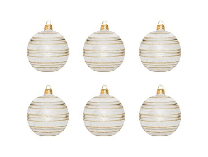 Weihnachtskugel Tania 6er Set - Farbe: transparent - Material: Glas - 949