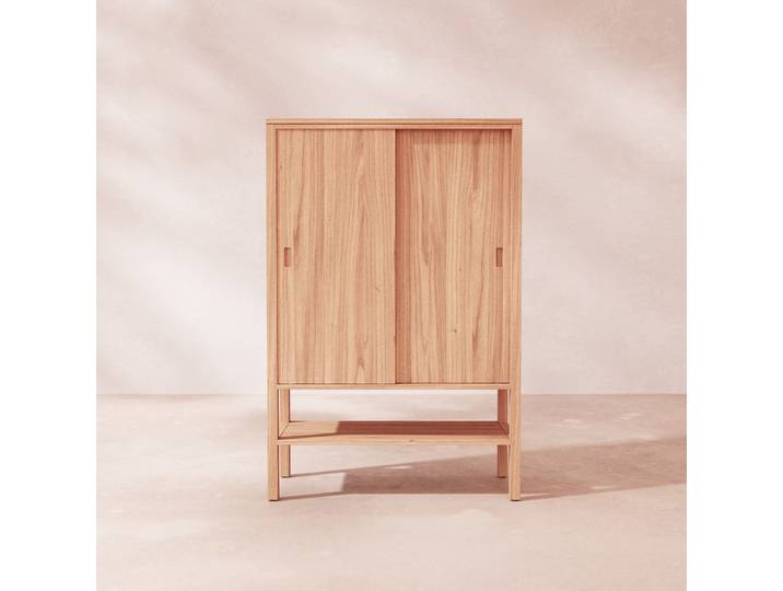 Sideboard aus massivem Teak 100 cm - Natur - Teak