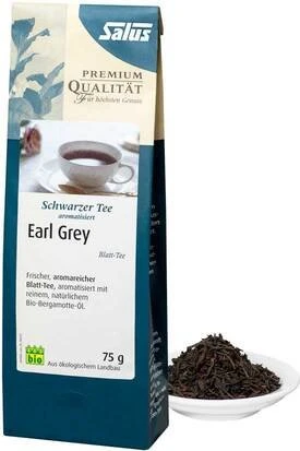 Earl Grey schwarzer Tee Blatt-Tee Bio Salus 75 g