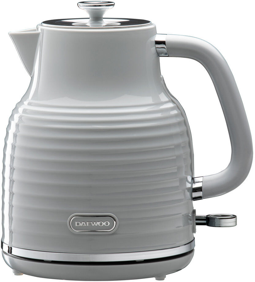 Daewoo Sienna Jug Kettle 1.7 Litre Cordless 360° Base 3KW Rapid Boil Grey Cream Grey 1.7L