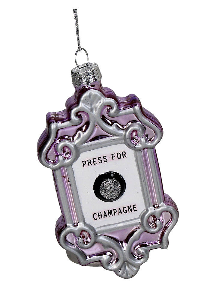 Kersten Baumschmuck "Press for Champagne" in Lila/ Silber - (H)12 cm - onesize