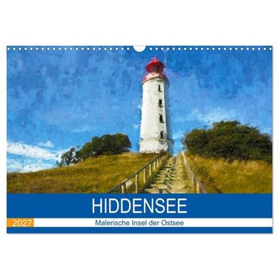 Hiddensee - Malerische Insel der Ostsee (Wandkalender 2027 DIN A3 quer), CALVENDO Monatskalender