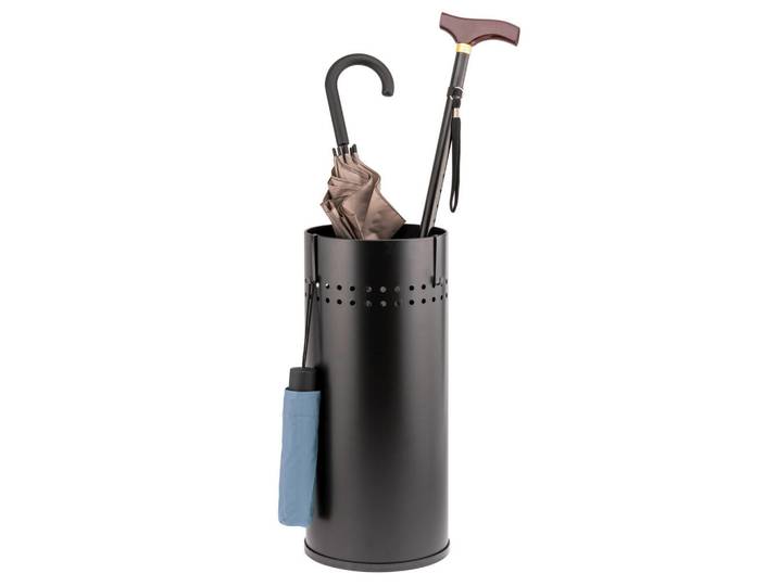 bremermann Schirmständer, mit Abtropfschale, Metall, schwarz, Schwarz, 22x51.5x22 cm, Garderobe, Schirmständer