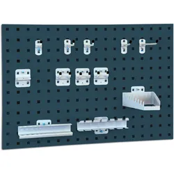 BRB System-Lochplatte mit Haken- und Halter-Set, Anthrazitgrau