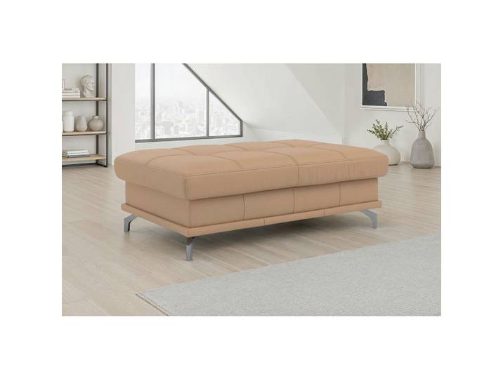 Sit & More Hocker Costello E, Cappuccino, Metall, Echtleder, Nappaleder, rechteckig, 133x47x72 cm, Wohnzimmer, Hocker, Sitzhocker