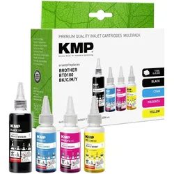 KMP, Druckerpatrone, Patrone Brother BTD180 MultiPack BK,C,M,Y kompatibel (BK, C, M, Y)