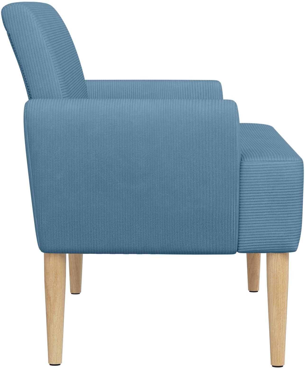 vidaXL Canapé love seat avec capitonnage en boutons Bleu