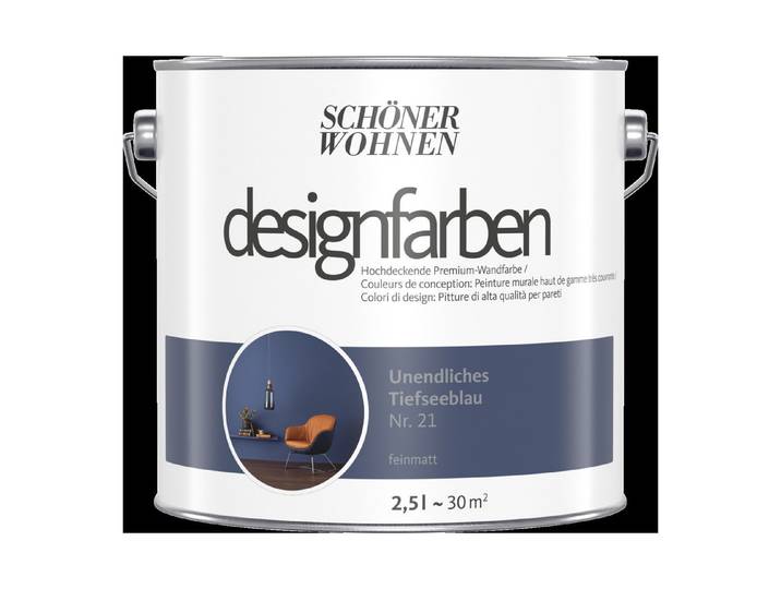 Schöner Wohnen Premium-Dispersion Designfarbe Blau 2.5 l