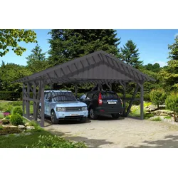 Skan Holz Schwarzwald - Satteldach Doppelcarport 684 cm Holzcarport