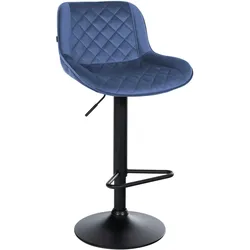 CLP Barhocker Kasson Samt   Farbe: blau, Material: Samt