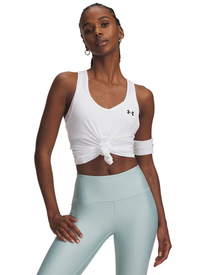 Under Armour Trainingstop ''Tech Mesh Racer'' in Weiß - XS