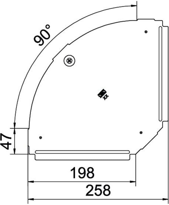 OBO Bettermann Deckel 90Grad-Bogen B200mm bandverzinkt RBD 90 200 FS (6036904)