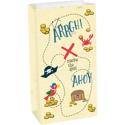 Amscan 372219 - Papiertüten - Ahoi, Happy Birthday (8 Stück)