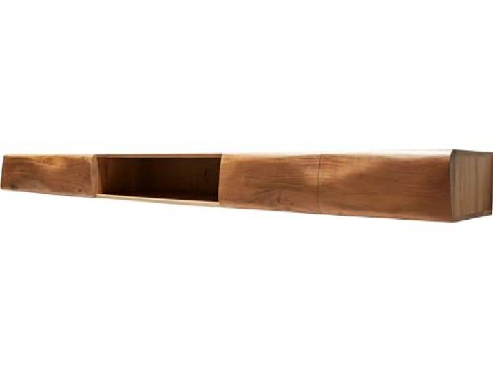 DELIFE TV-Board New Live-Edge Akazie Natur 240 cm 4 Türen 1 Fach schwebend Lowboard
