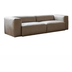 KAWOLA Sofa CELESTE 4-Sitzer Leder grau