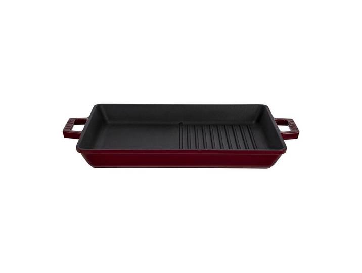 LAVA Grillpfanne LAVA emaillierte Gusseisen Grillpfanne 26x32 cm, Duo-Fläche, 2,29 L, Gusseisen (1-tlg), emailliertes Gusseisen, backofengeeignet