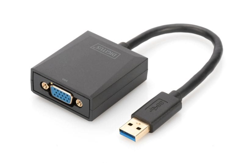 DIGITUS USB 3.0 zu VGA Grafikadapter schwarz DA-70840