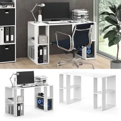 Vicco Schreibtisch ARIAN Arbeitstisch Bürotisch Regal PC Tisch Schublade Ablage