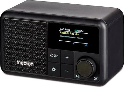 Life S66822 tragbares DAB+ Radio schwarz, UKW-Radio, Integrierter Akku