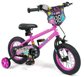 Costway 12 Inch Kids Bike with Training Wheels for Ages 3-4 Years Old Pink- Street Art Time