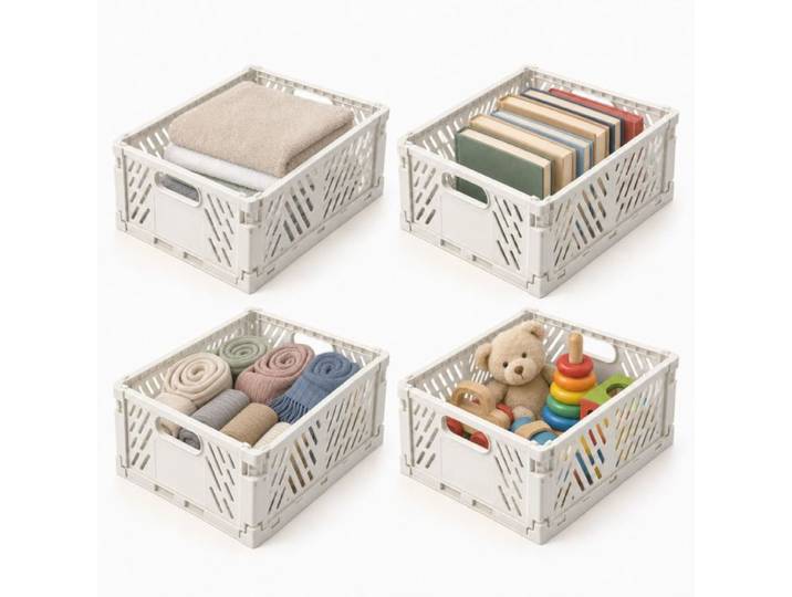 Relaxdays Boîtes pliantes, lot de 4