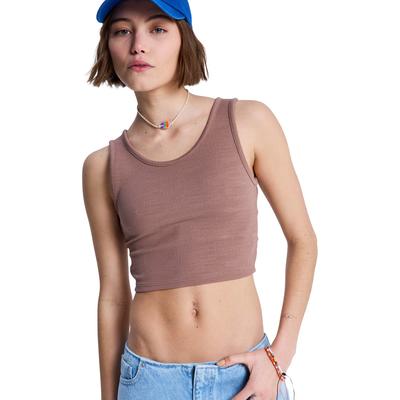 Crop-Top ROXY "Good Keepsake", Damen, Gr. XL, braunie, Obermaterial:97% Polyester, 3% Elasthan., Tops