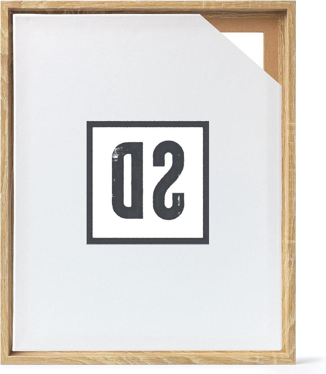 Schaduwvoeglijst MDF Californische eik - Baklijst voor canvas - 20x20 cm