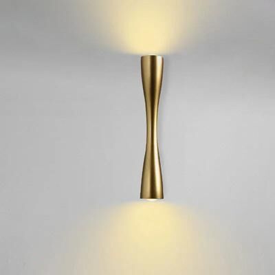 Inspired Living IP66 Modern Outdoor Wall Lamp Waterproof Nordic Wall Sconce For Entryways & Aisles golden Shell cool White(5500 7000k) 24x6x6cm