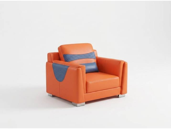 JVmoebel Sessel Moderner oranger Ledersessel im Relax-Design für das Wohnzimmer (1-St., 1-tlg), Relax-Design