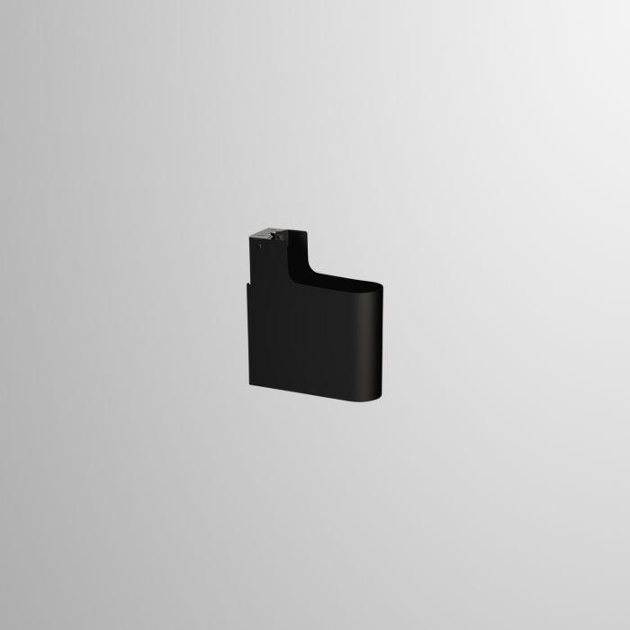 Alape Siphonverkleidung 8112000980 matt schwarz, pulverbeschichtet, B/H/T 118 x 440 x 353 mm