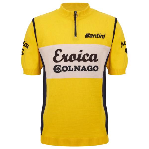 Santini - Eroica Colnago Wool Jersey - Velotrikot Gr L gelb