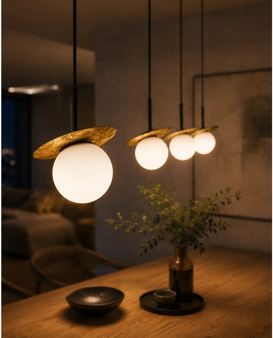 Brayden Studio - Light Pendant Black/Gold 120cm H x 95cm W
