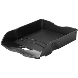Briefablage HAN Re-LOOP, DIN A4/C4, 100% Recyclingmaterial, stapelbar, nestbar Stapelbar ineinander, stabil, schwarz