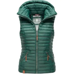 NAVAHOO Damen Designer Steppweste ärmellose Weste mit Kapuze Shadaa