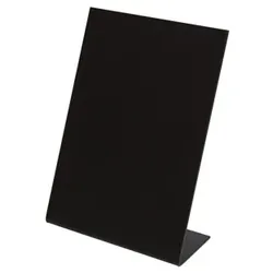 DECOR SERVICE Tisch-Kreidetafeln, PVC, schwarz, ca. 14.8x21cm, DIN A5, 3 Stk.