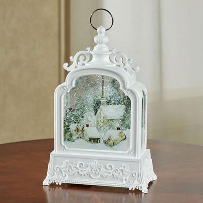 Ganz Usa, Llc Swirl LED Winter Church Scene Lantern White , White