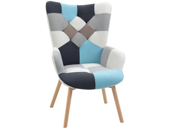 HOMCOM Wohnzimmer Sessel mit Holzbeinen 66x76x98cm Multicolor Gesteppter Samtbezug.