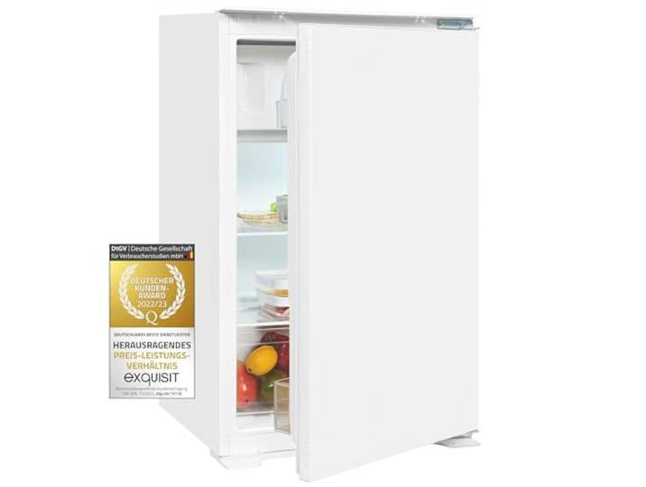 Exquisit Einbau Kühlschrank EKS131-4-E-040D 118 l Nutzinhalt Alarm-Funktion 4*-Gefrieren 88 cm Höhe Einbaugerät