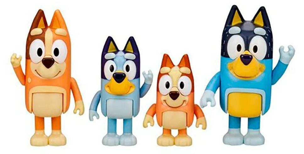 Bluey: Vier personages uit de Bluey-familie
