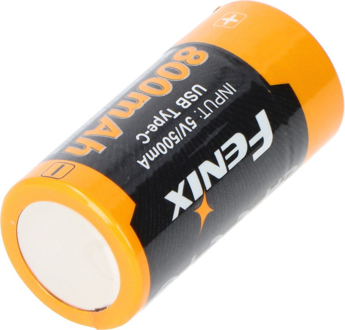 Fenix ARB-L16-800UP Li-Ion batterij 16340 RC123A, 800mAh, met USB-C oplaadaansluiting