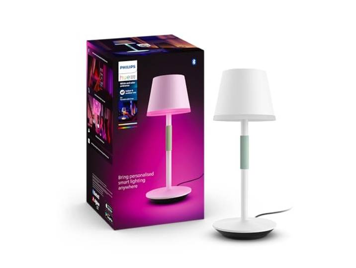 Philips Hue Go Tischleuchte, für den Innen- & Außenbereich, Weiß