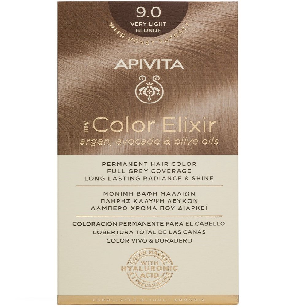 Apivita My Color Elixir Permanent Hair Color 1&nbsp;un. 9.0 Very Light Blond