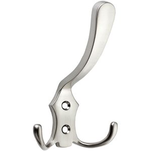 SO-TECH Garderobenhaken Lena, 117346, edelstahloptik, Doppelhaken aus Metall, mit Huthaken