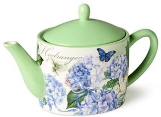 "Certified International Garden Path Teapot 36 oz. - 9.00""W x 5.25""D x 6.50""H"