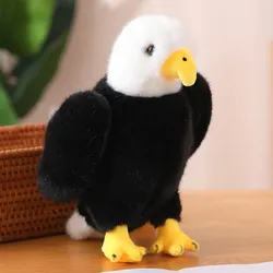 Plüsch-Adler-Vogel-Plüsch-Maskottchen-Kuscheltier Schwarz und Weiß 25 cm